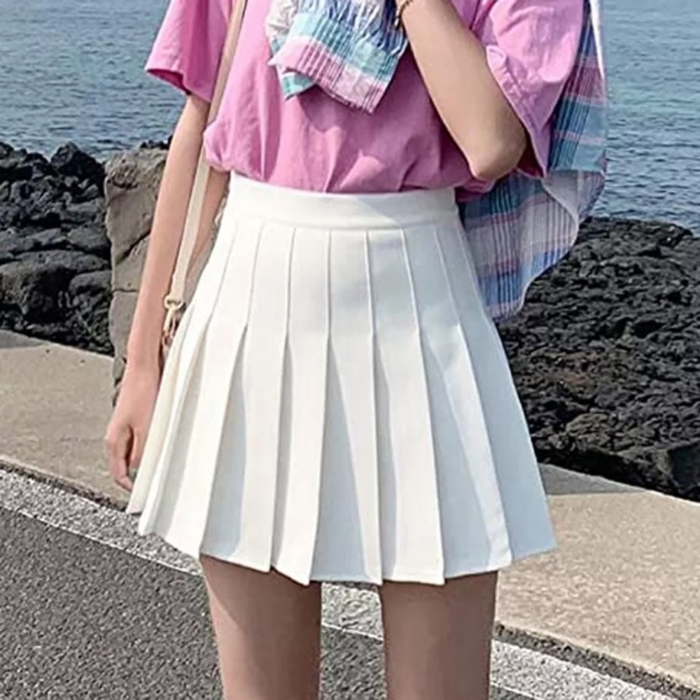 White Pleated Tennis Skirt